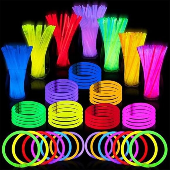 144 Pcs 8" Glowsticks, Bracelets Necklaces, Glow in the Dark Party Favors,Easter - Picture 7 of 7
